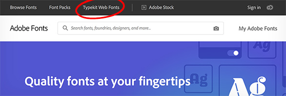 Typekit web fonts