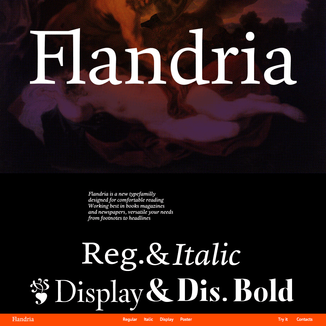 Fonts Used:         Flandria,         PT Sans · Typewolf Typography Inspiration