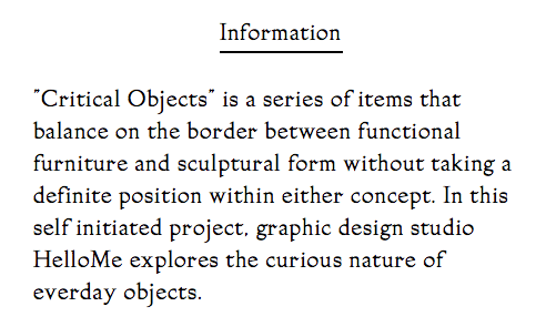 Critical Objects