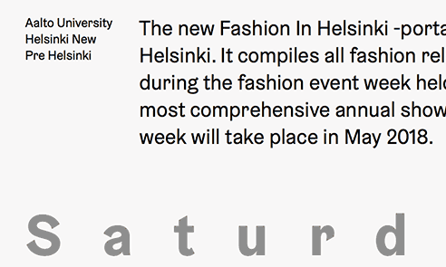 Fashion in Helsinki