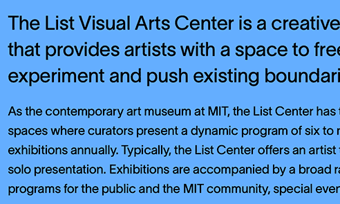 ​​MIT List Visual Arts Center