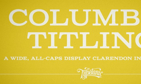 Columbia Titling Font Sample