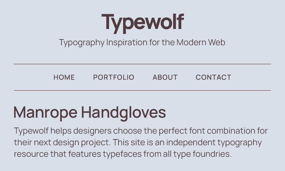 Google fonts manrope